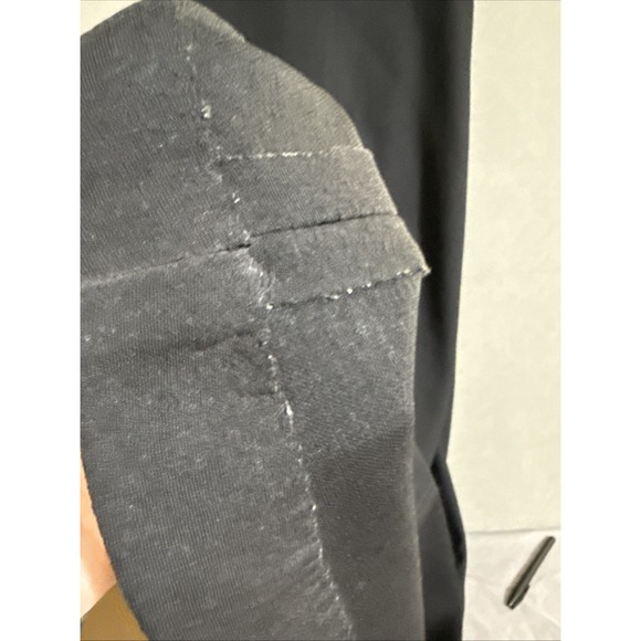 Vtg 60s 70s maxi dress womens Handmade black Empire Mod Retro Silver Gold Trim M - Picture 5 of 16